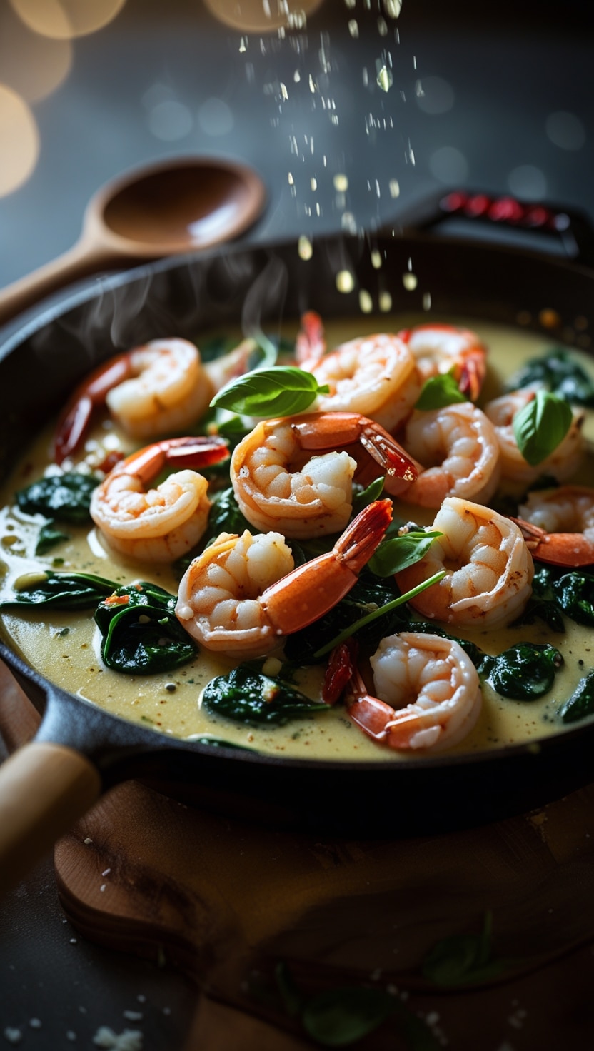 Creamy Garlic Butter Tuscan Shrimp