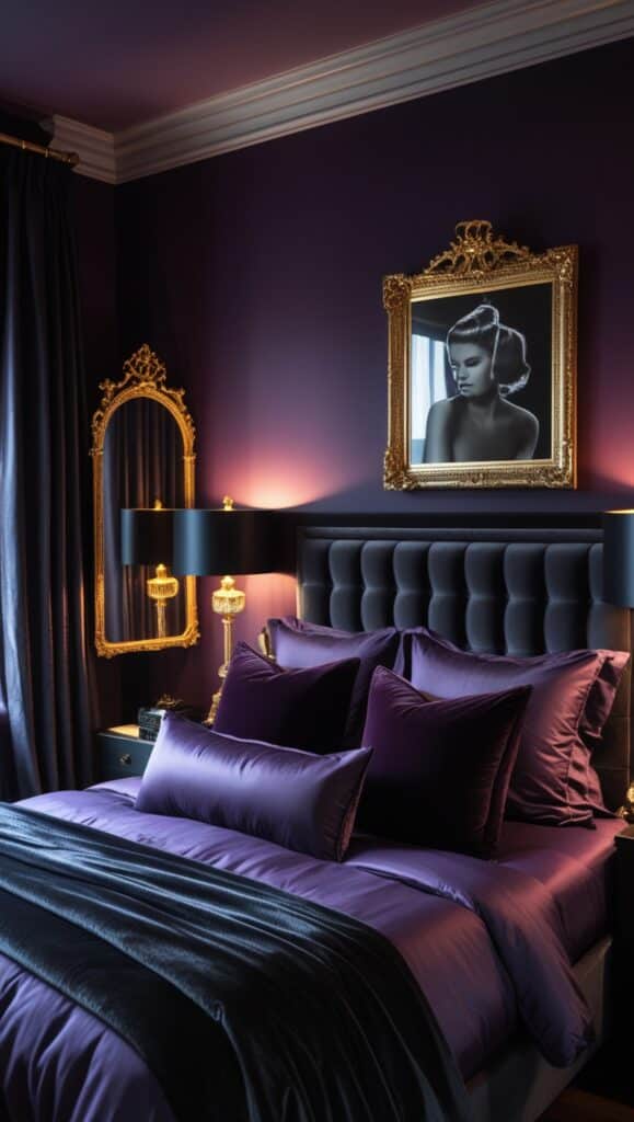 Moody Plum and Charcoal Drama