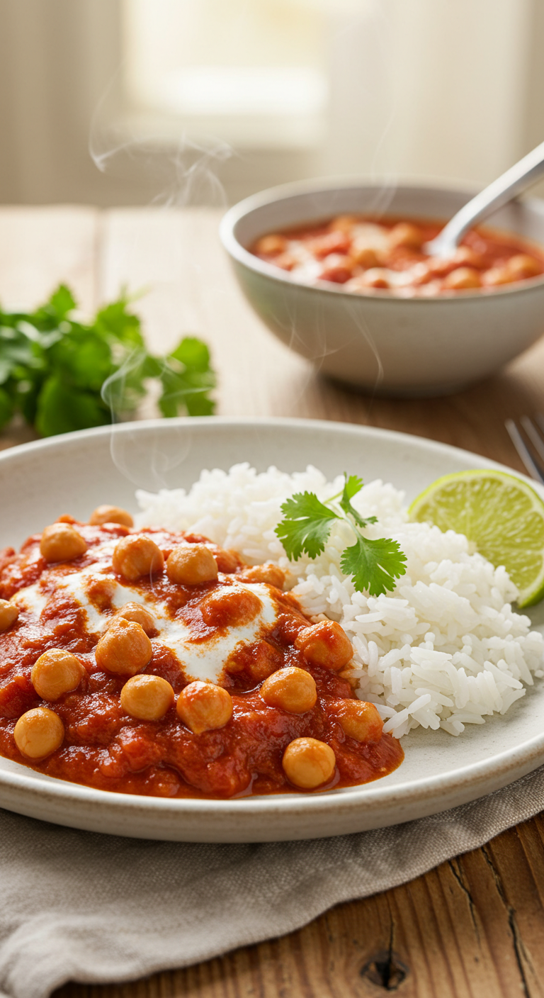 Creamy & Cozy Chickpea & Tomato Coconut Curry