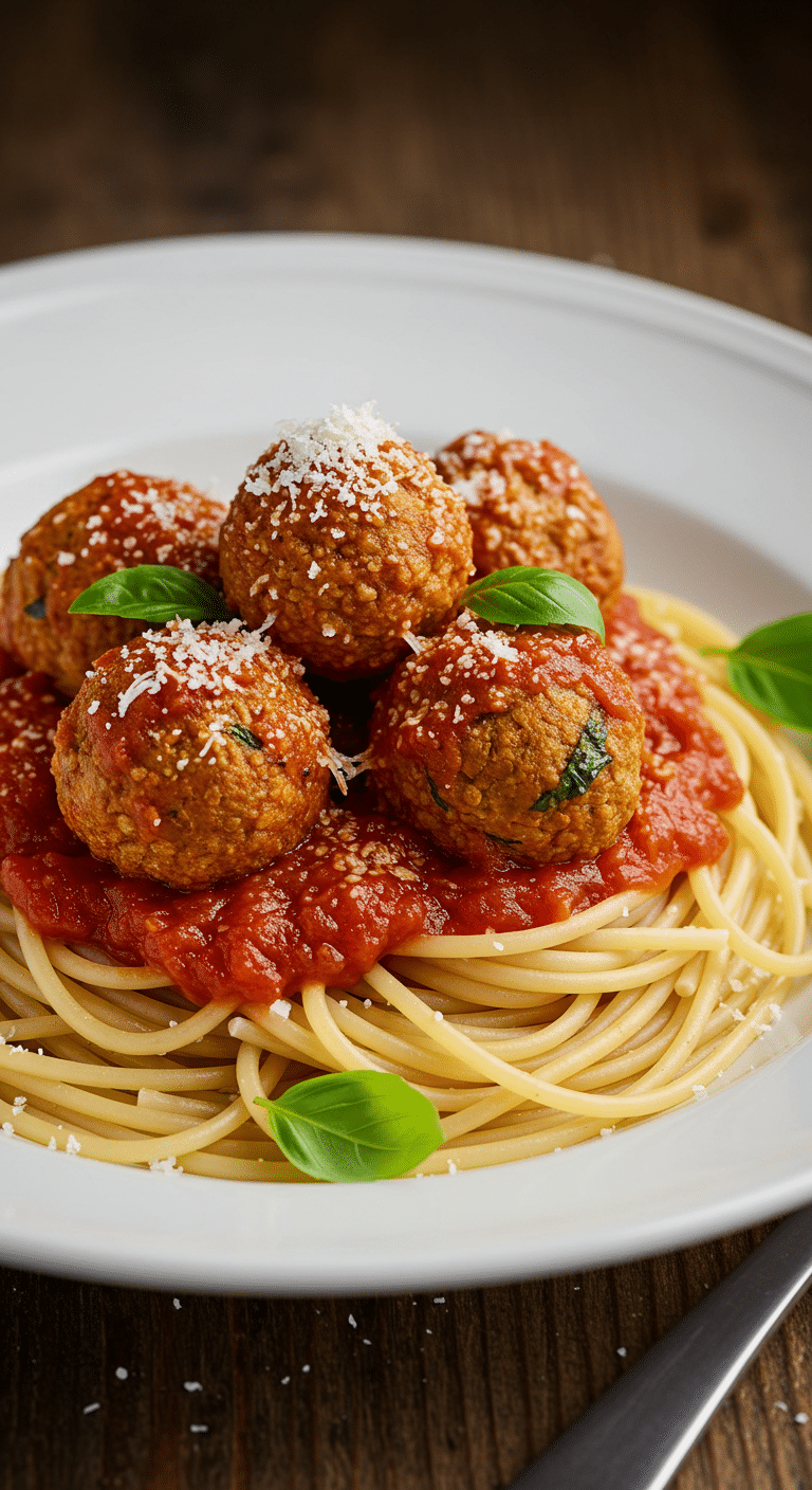 Chickpea Meatballs with Homemade Marinara Sauce