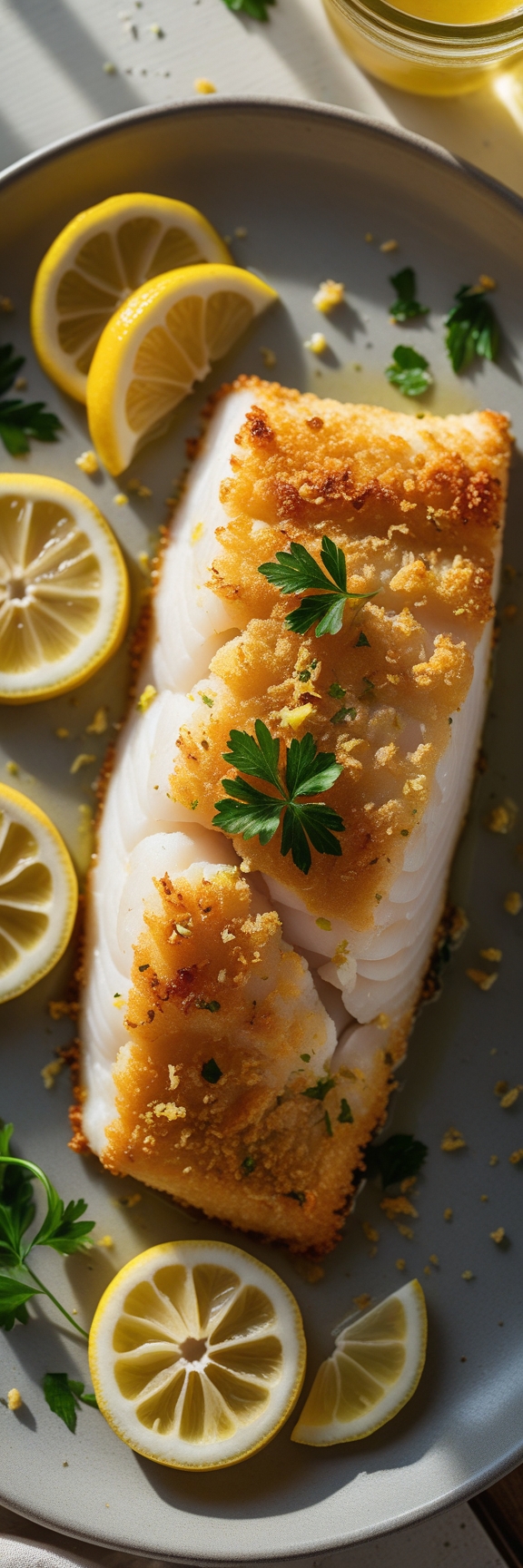 Crispy Garlic Lemon Cod