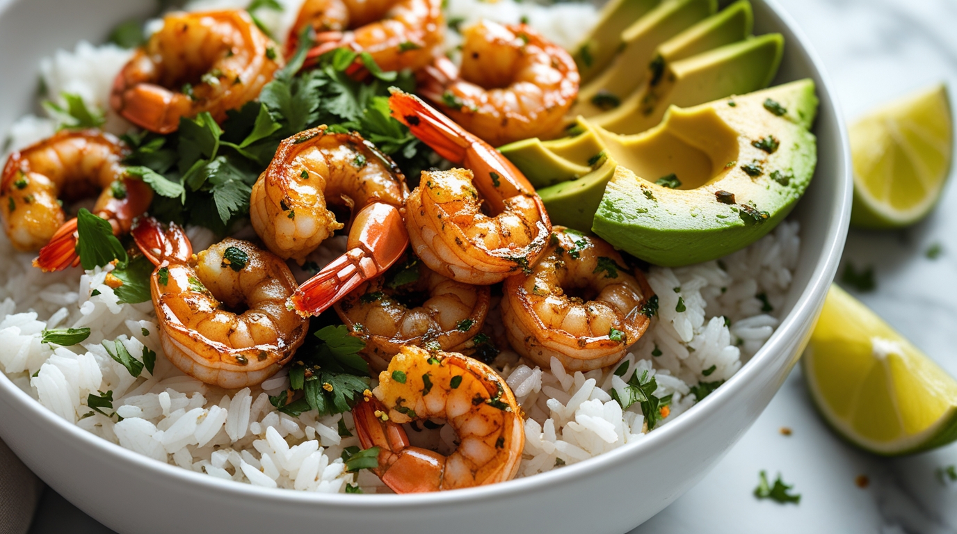 Zesty Lime Shrimp & Coconut Rice Bowls